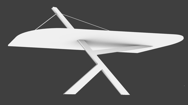 Canopy study on crossed legs with a tie